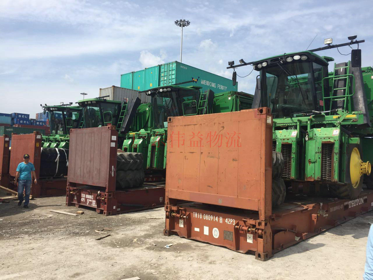 美國(guó)棉花采摘機(jī)進(jìn)口海運(yùn)天津港清關(guān)，物流服務(wù)